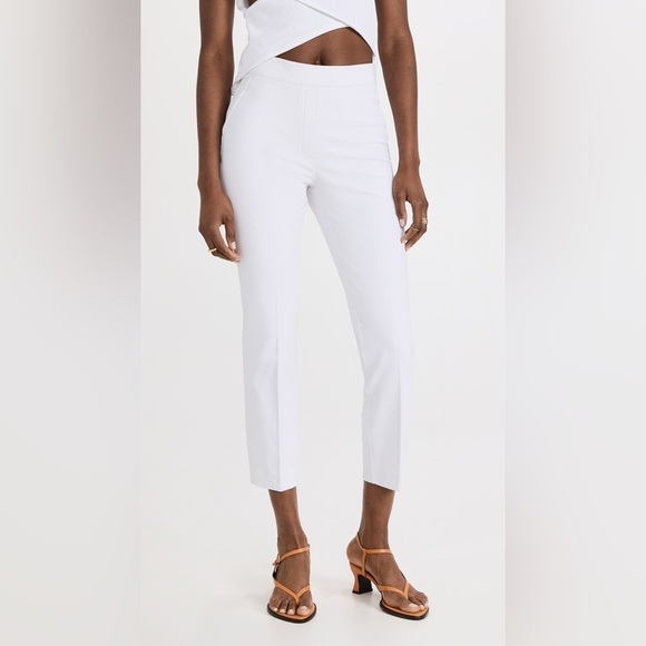 Spanx On-the-Go Ankle Slim Straight Pants in Classic White L Petite - Picture 1 of 13